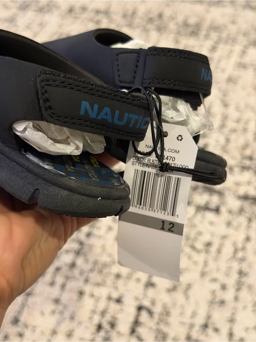 Nautica Kids Black and Yellow Water Shoes